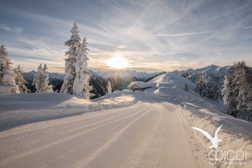 Morgenstimmung auf der winterlichen Hochwurzen