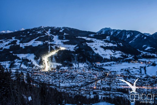 Schladming, kurz vor dem Beginn des 1. Durchgang des Nightrace 2019